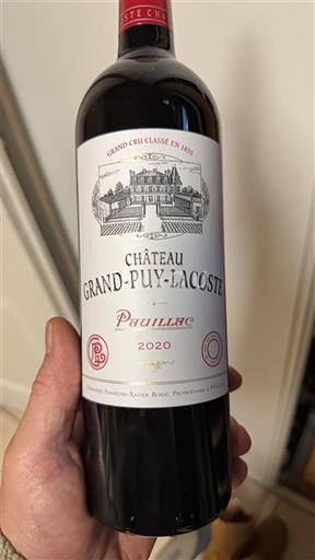 Bordeaux Pauillac Grand Cru Château Grand-Puy-Lacoste 2020