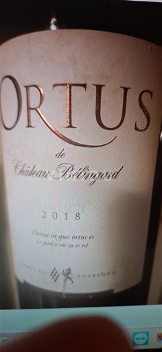 Sud-Ouest Bergerac Château Bélingard Ortus 2018