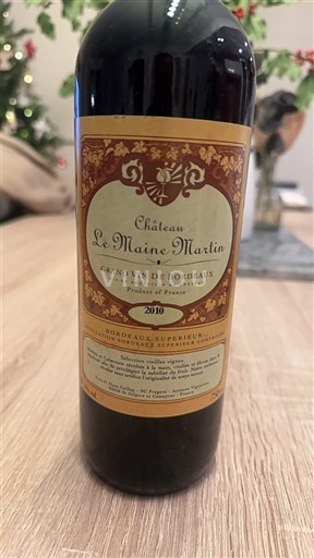 Bordéus Bordeaux Superior Château Le Maine Martin 2010