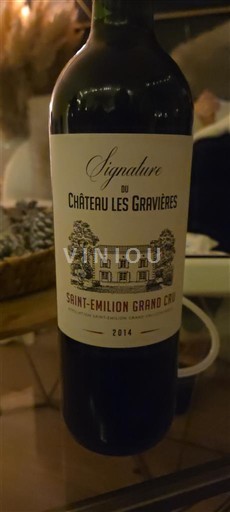 Bordeaux Saint-Émilion Grand Cru Grand Cru Château Les Gravières Signature 2014