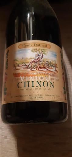 Loiren laakso Chinon Couly-Dutheil L'Amant du Temps de Turpenay 2020