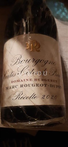 Burgundy Not Specified Domaine Bergeret Marc Rougeot-Dupin 2020