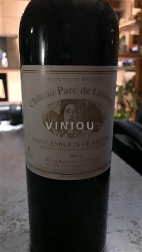 Bordeaux Saint-Émilion Grand Cru Château Parc de Lescombes 2014