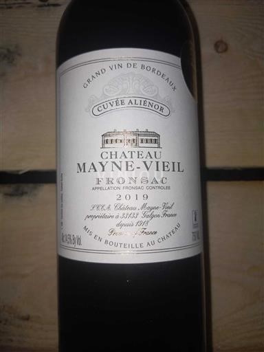 Bordeaux Fronsac Château Mayne-Vieil Aliénor 2019