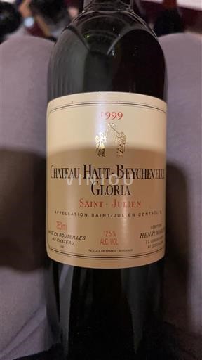 Burdeos Saint-Julien Château Haut-Beychevelle Gloria 1999