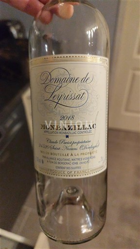 Sud-Ovest Monbazillac Domaine Leprissat 2018