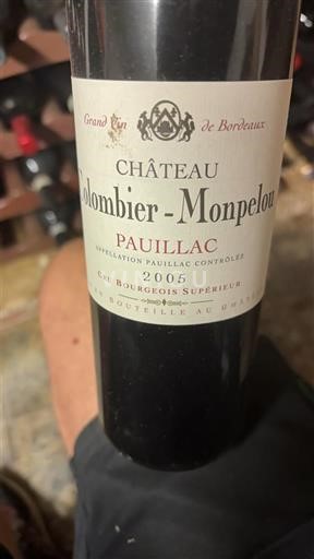 Bordeaux Pauillac Château Colombier-Monpelou 2005