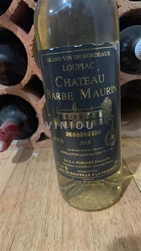 Bordeaux Loupiac Château Barbe Maurin 2018