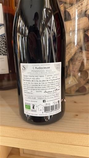Viinit Rouge sec L'Audacieuse Domaine Sainte Léocadie 2023 Ranska Languedoc Minervois AOC