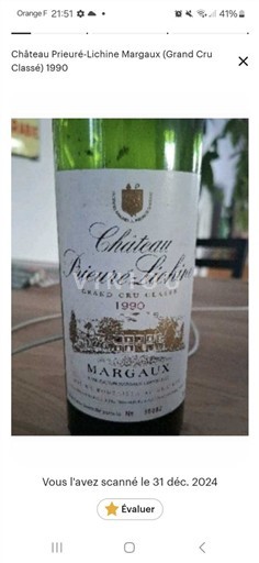 Bordeaux Margaux Grand Cru Château Prieuré-Lichine 1990