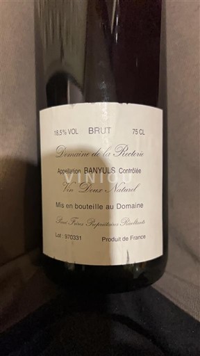 Roussillon Banyuls Domaine La Rectorie Não Sazonado