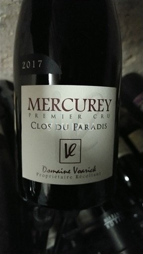 Burgundy Mercurey Premier Cru Domaine Varichon Clos du Paradis 2017