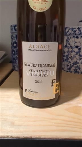 Alsace Gewurztraminer Vendanges Tardives Domaine F. Engel 2012