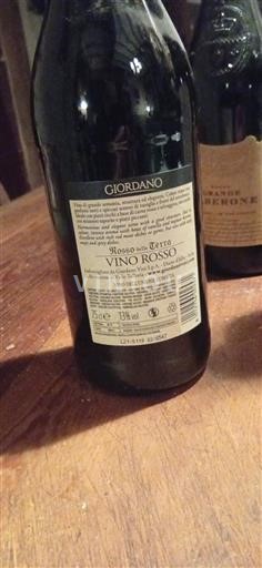 Apulia Puglia Giordano Rosso sul Tratto Non-Vintage