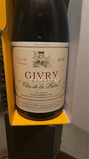 Burgundi Givry Michel Sarrazin et Fils Clos de la Putin 2023