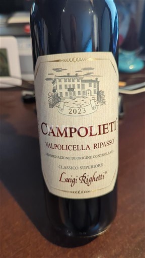 Vénétie Valpolicella Ripasso Luigi Righetti Campolieti 2023
