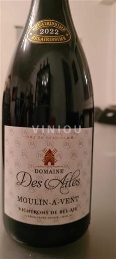 Beaujolais Moulin-à-vent Domaine S Ailes Chic Belairissime 2022