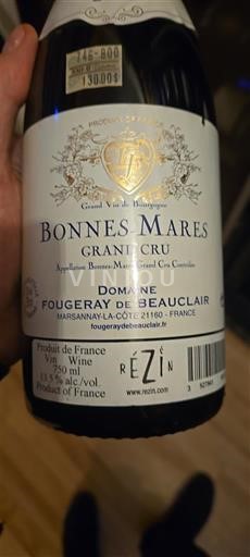 Bourgogne Bonnes-Mares Grand Cru Domaine Fougeray de Beauclair 2002