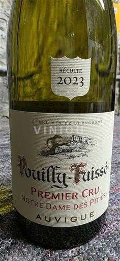 Borgoña Pouilly-fuissé Premier Cru Auvigue Notre Dame des Pitiés 2023
