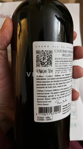 Bordeaux Bordeaux Supérieur Château Ferrande Bellevue 2019