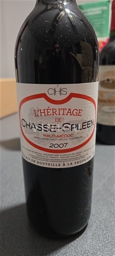 Bordeaux Haut-Médoc Chasse-Spleen L'Héritage de Chasse-Spleen 2007
