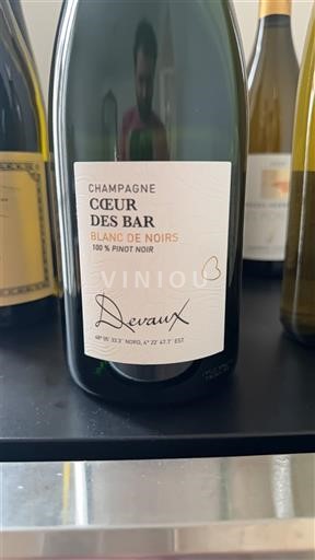 Champaña Champán Devaux Cœur des Bar Sin añada