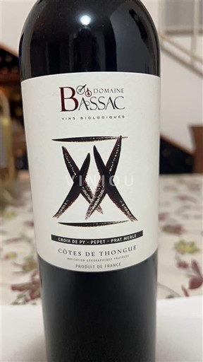 Languedoc ja Roussillon Côtes de Thongue Domaine Bassac XX Ei vuosikertaa