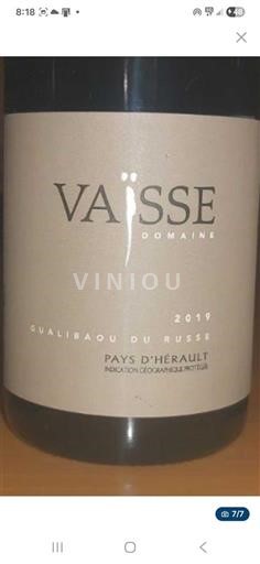Rượu vang Rouge sec Gualiabaou du Russe Domaine Vaïsse 2019 Pháp Languedoc Không được chỉ định AOC
