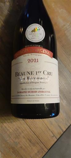 Burgundsko Beaune Premier Cru Domaine Bois d'Orgeval Les Marconnets 2021