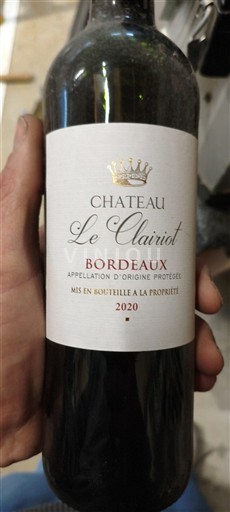 Bordeaux Château Le Clariot 2020