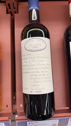 Bordeaux Saint-Émilion Grand Cru Château Malet 2020