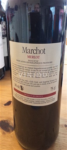 Languedoc ja Roussillon Pays d'Oc Marchot Ei vuosikertaa