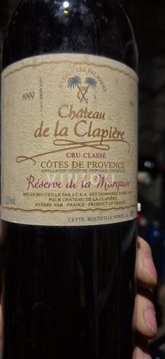 Provence Côtes-de-Provence Château La Clapière Réserve de la Marquise 1999