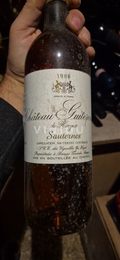 Bordeaux Sauternes Château Guiteronde Hargoux 1986