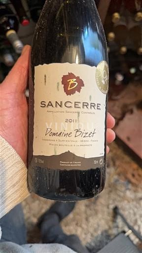Vin Rouge sec Domaine Bizet 2011 France Vallée de la Loire Sancerre AOC