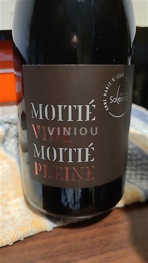 Viinit Rouge sec Moitié Vide Moitié Pleine Domaine Solence 2015 Ranska Rhônen laakso Ventoux AOC