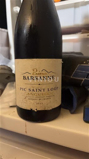 Vine Rouge sec Domaine Barsanne 2013 Frankrig Languedoc Pic-saint-loup AOC