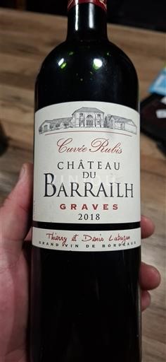 Burdeos Graves Château Barrailh Rubis 2018