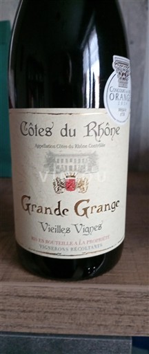 Rhônen laakso Côtes-du-rhône Grande Grange Vieilles Vignes 2023