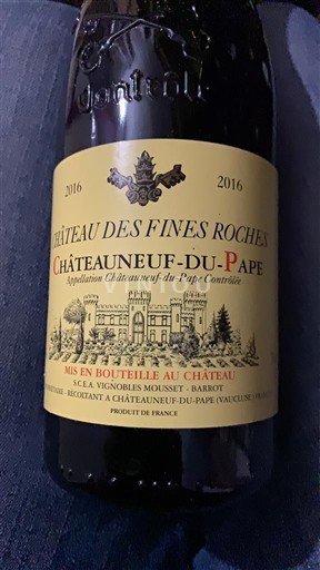 Vale do Ródano Châteauneuf-du-Pape Château S Fines Roches 2016
