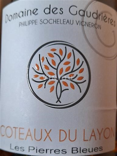 Dolina Loare Coteaux-du-Layon Domaine S Gaudrières Les Pierres Bleues 2022