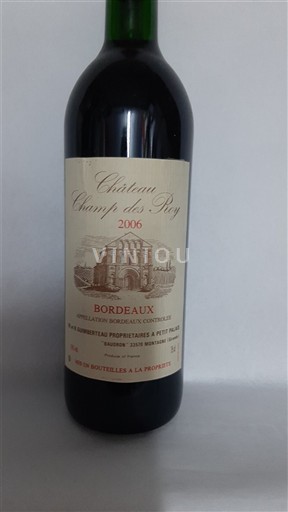 Burdeos Bordeaux Château Champ des Rois 2006