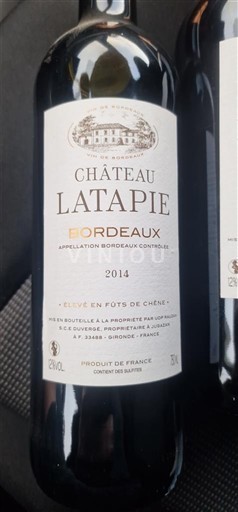 Bordeaux Château Latapie 2014