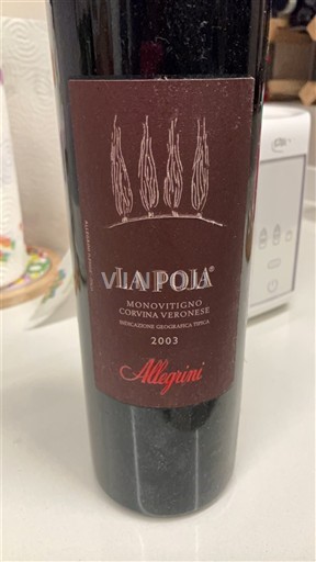Vénétie Không được chỉ định Allegrini La Poja 2003