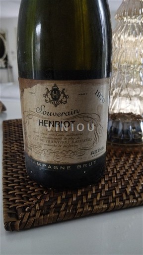 Champaña Champán Henriot Souverain 1970
