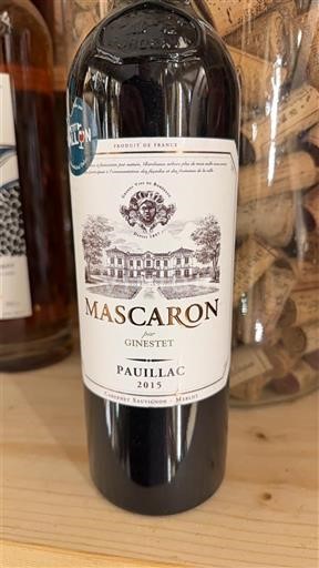 Bordeaux Pauillac Mascaron par Ginestet 2015