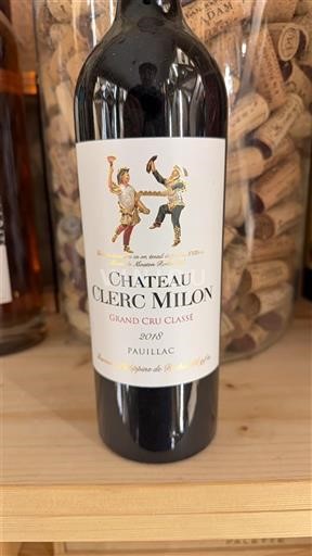 Bordeaux Pauillac Grand Cru Classé Château Clerc Milon 2018