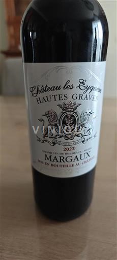 Bordeaux Margaux Château Les Eygaux Hautes Graves 2022