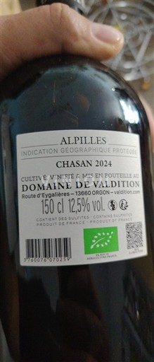 Alpes và các vùng Rhodanien Alpilles Domaine Valdition Chasan 2024