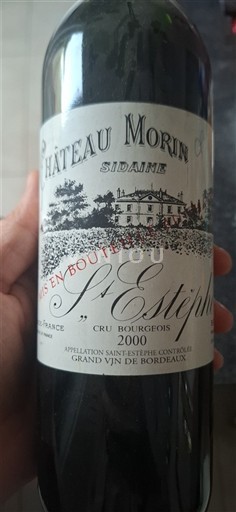 Vine Rouge sec Sidaine Château Morin 2000 Frankrig Bordeaux Saint-Estèphe AOC Cru Bourgeois